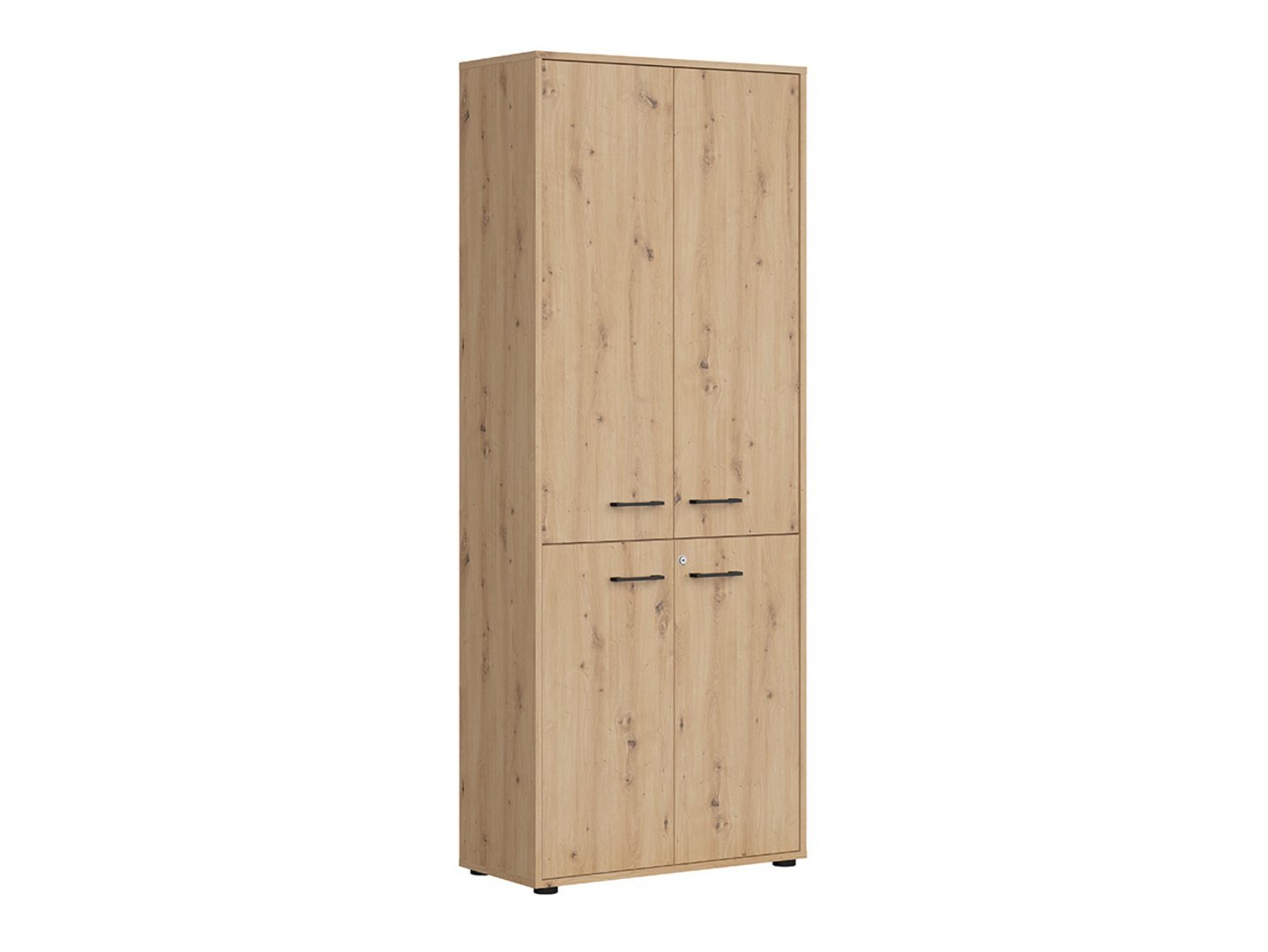 SPACE OFFICE 80 cm four-door closed bookcase, oak - Image 5