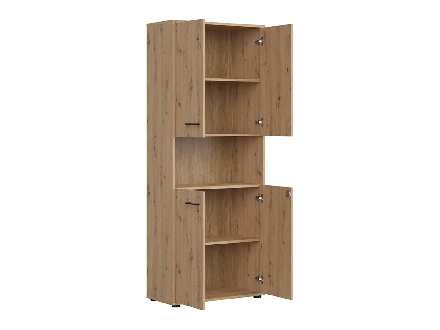 SPACE OFFICE 80 cm four-door closed bookcase, oak