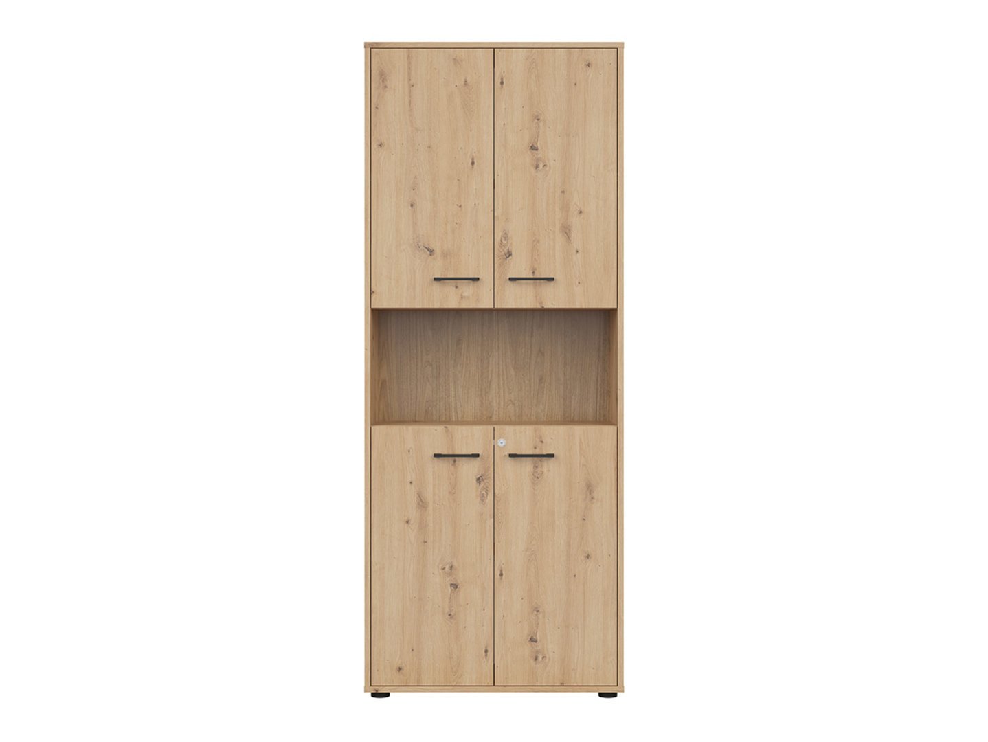 SPACE OFFICE 80 cm four-door closed bookcase, oak - Image 2