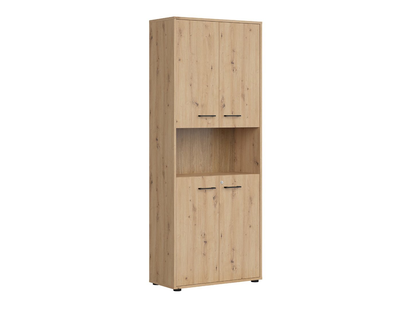 SPACE OFFICE 80 cm four-door closed bookcase, oak - Image 5
