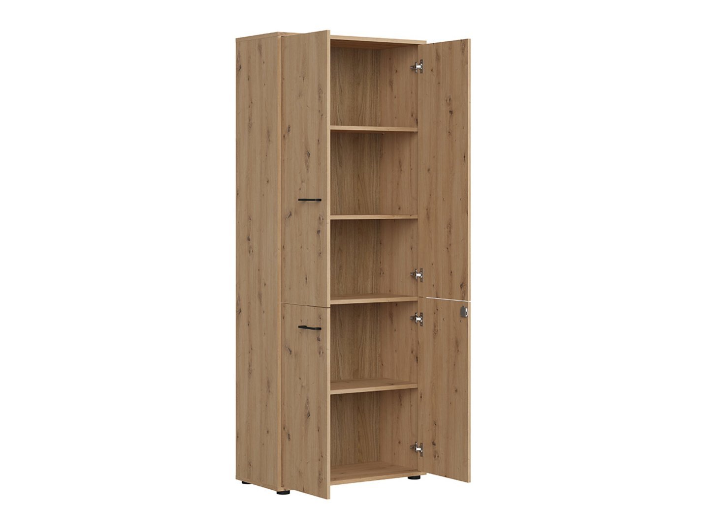 SPACE OFFICE 80 cm four-door closed bookcase, oak