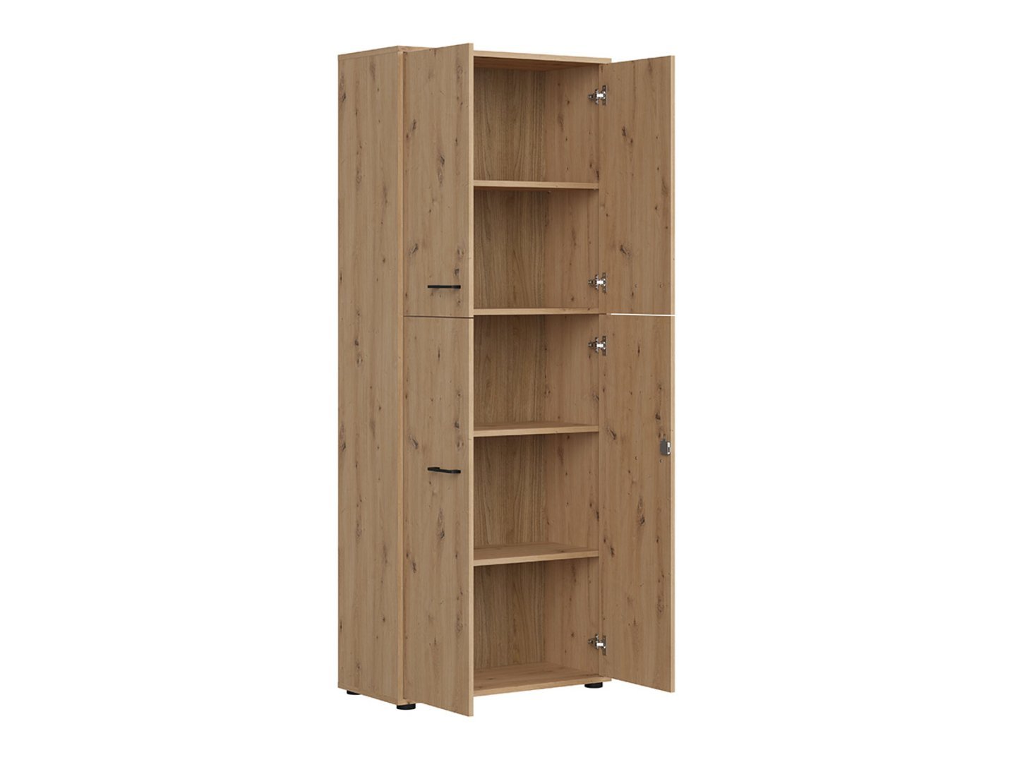 SPACE OFFICE 80 cm four-door closed bookcase, oak