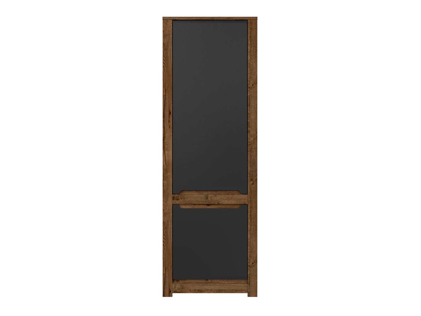 RUSO two-door bookcase 69 cm, ash oak/matte black - Image 2