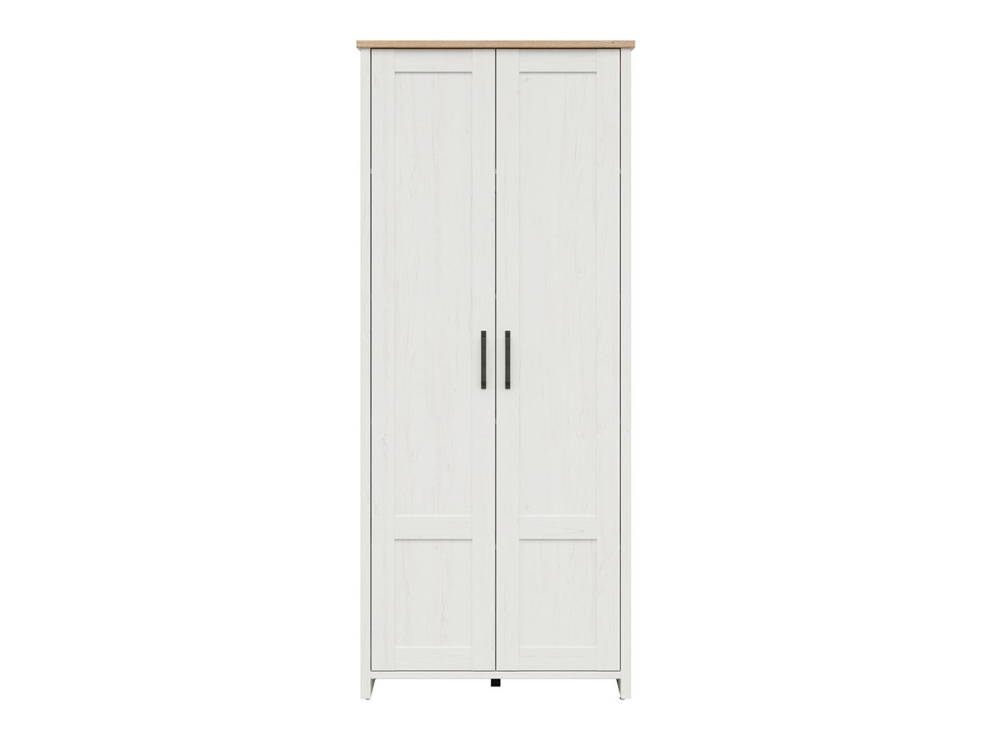 LOKSA two-door bookcase, 84.5 cm, Andersen pine, white - Image 6