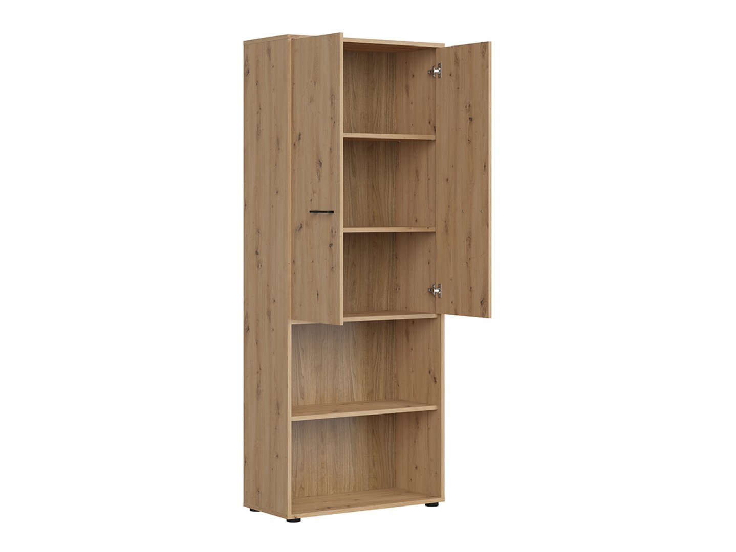 SPACE OFFICE low two-door bookcase, 80 cm, oak color - Image 7