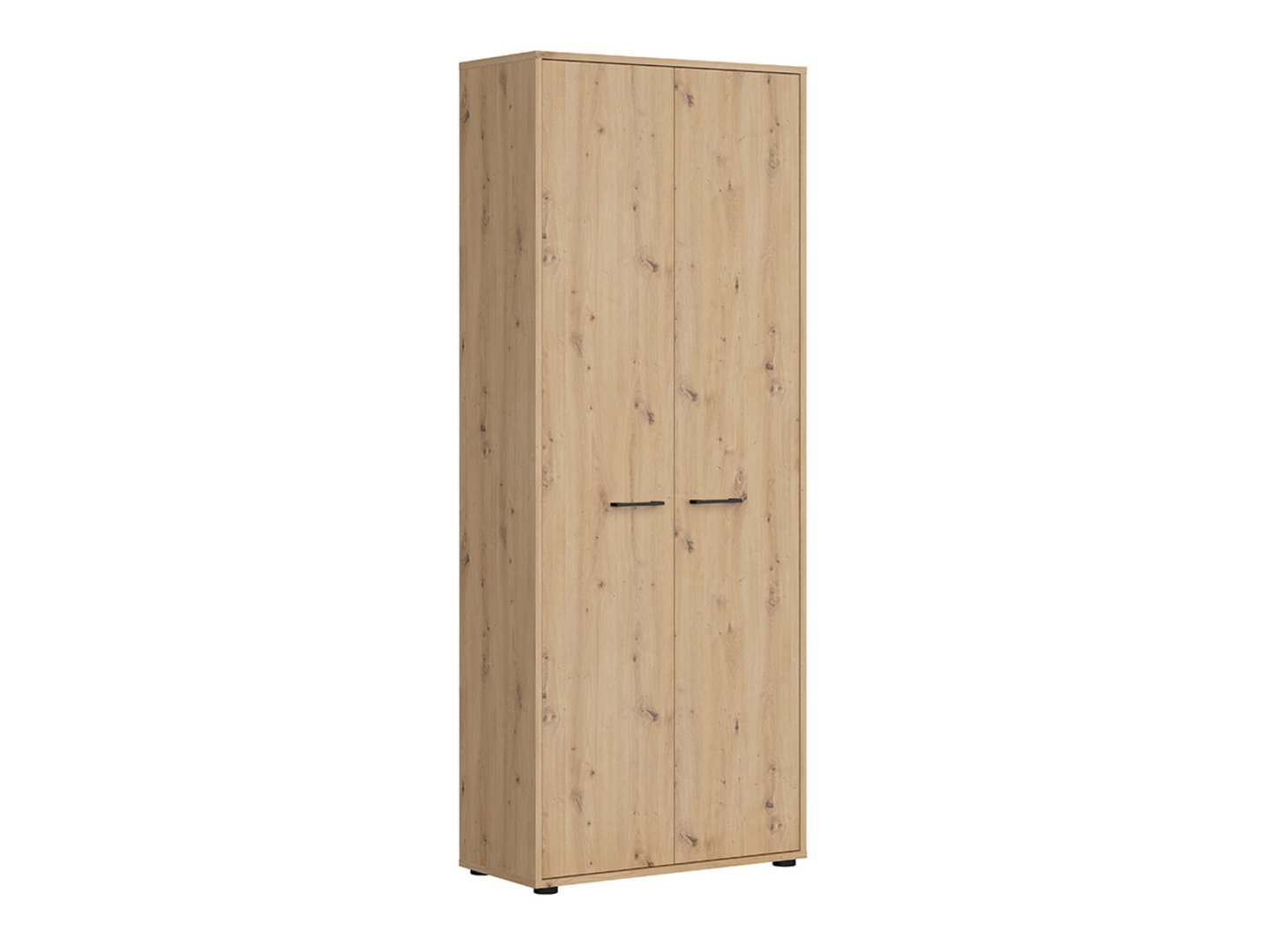 SPACE OFFICE low two-door bookcase, 80 cm, oak color