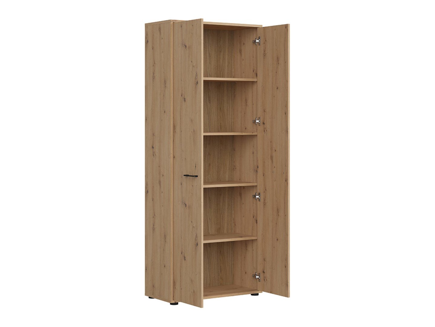 SPACE OFFICE low two-door bookcase, 80 cm, oak color - Image 2