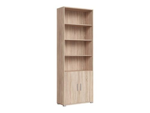 BRW OFFICE tall two-door bookcase, 79 cm, sonoma oak