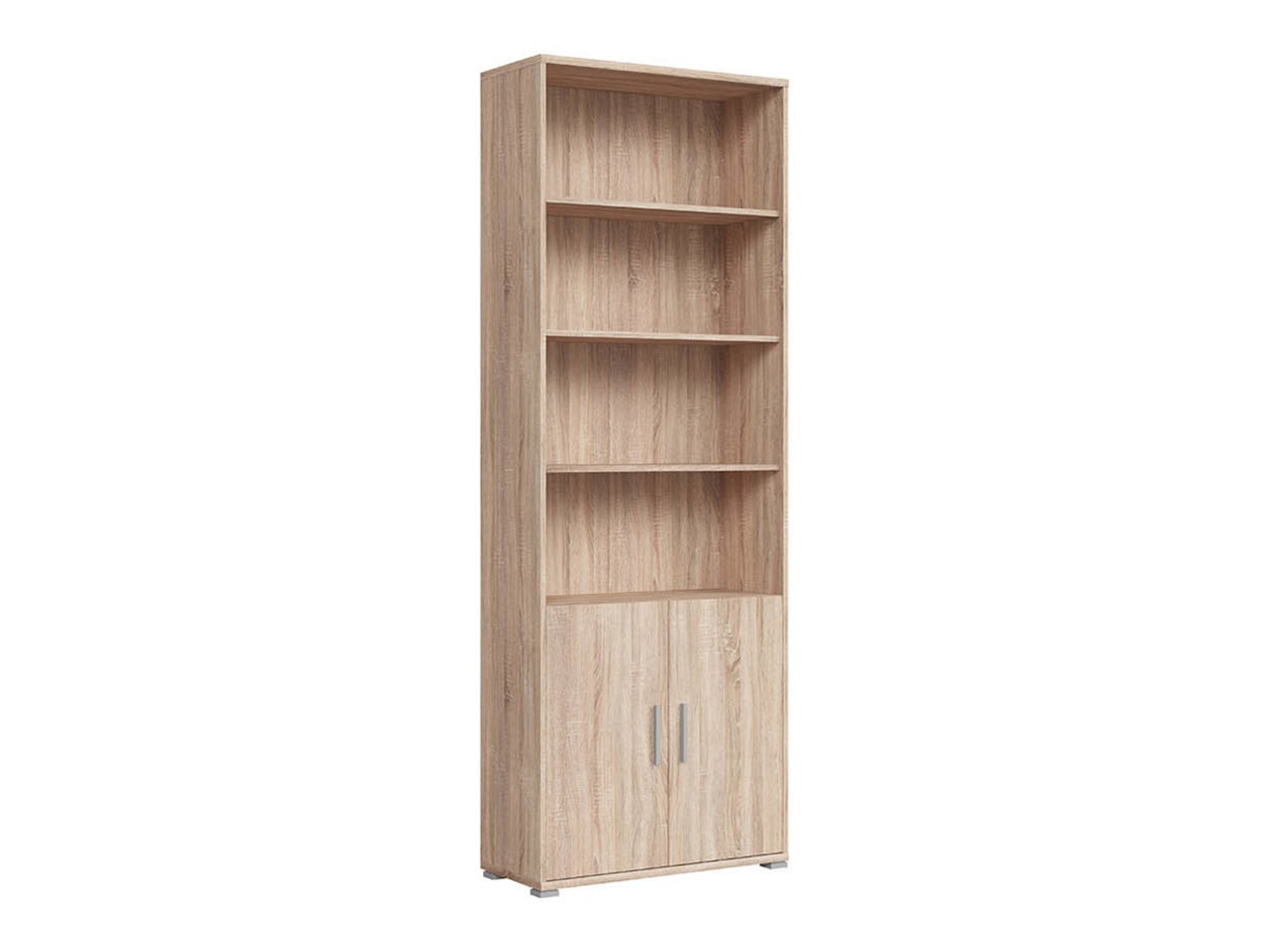 BRW OFFICE tall two-door bookcase, 79 cm, sonoma oak