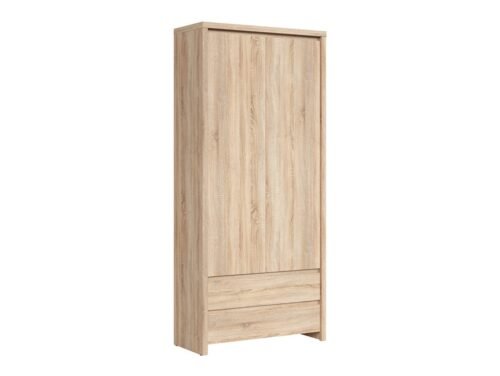 Two-door bookcase with two drawers KASPIAN 90 cm, Sonoma oak/Sonoma oak