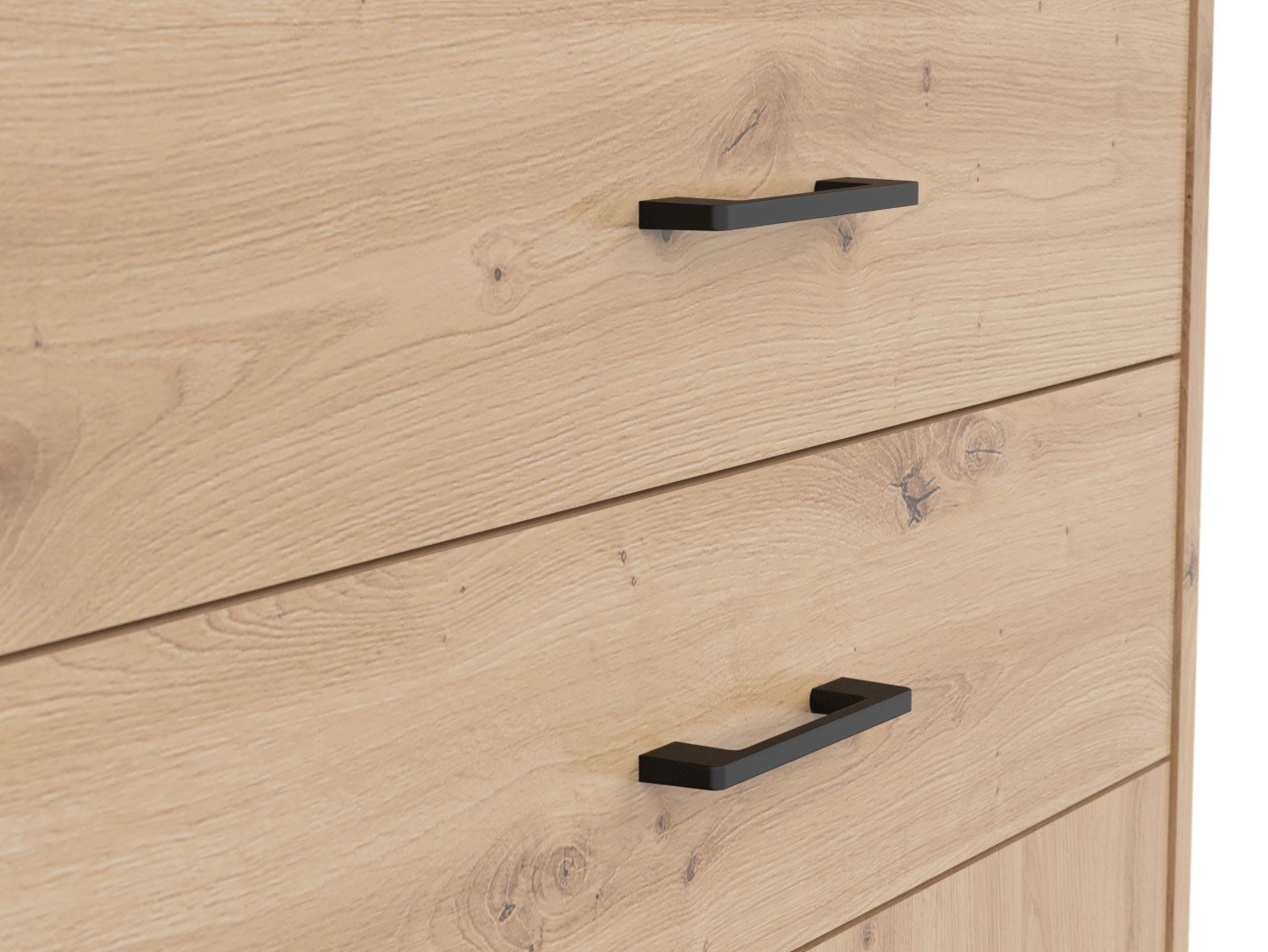 Two-door, two-drawer SPACE OFFICE bookcase, 80 cm, oak imitation - Image 4