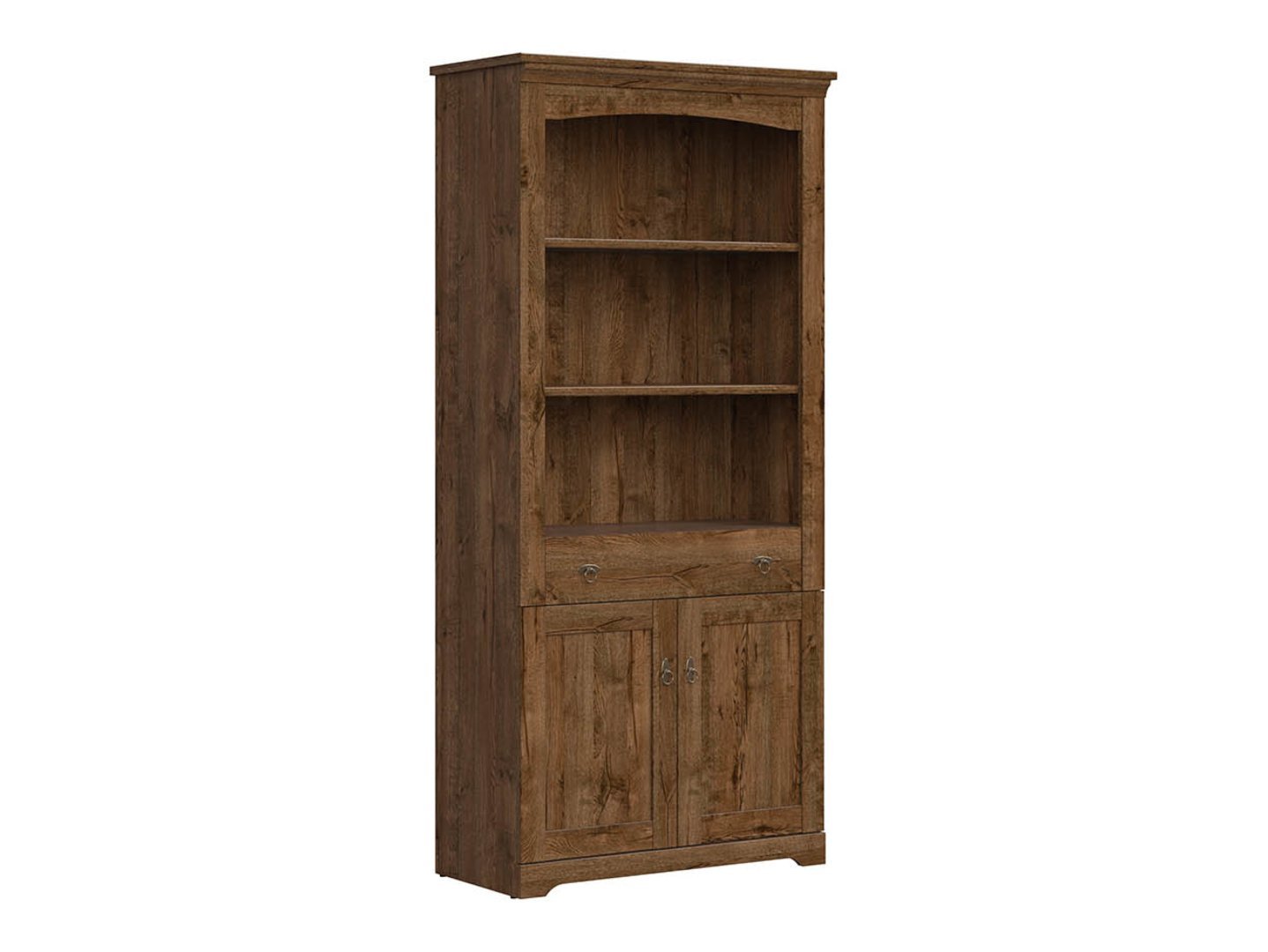 PATRAS two-door bookcase with drawer 93 cm, ash oak color