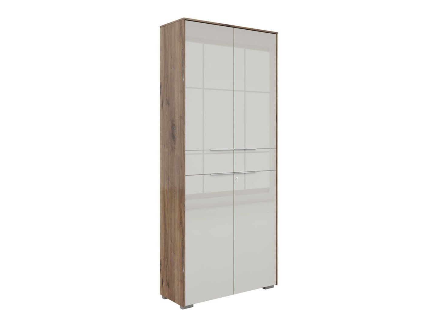 Nevada 80 cm two-door closed bookcase, dark flag oak