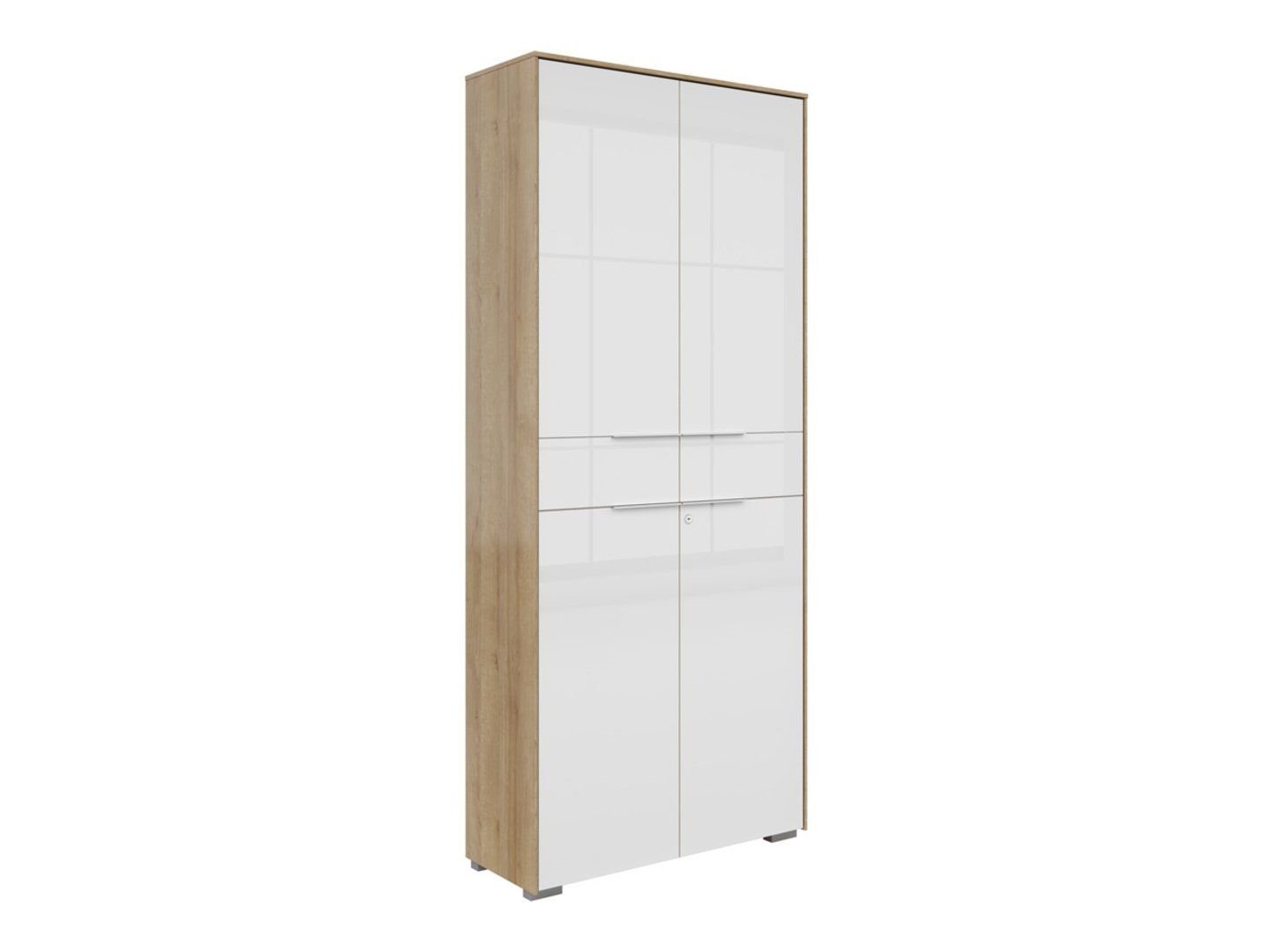 Nevada two-door closed bookcase, 80 cm, Riviera oak