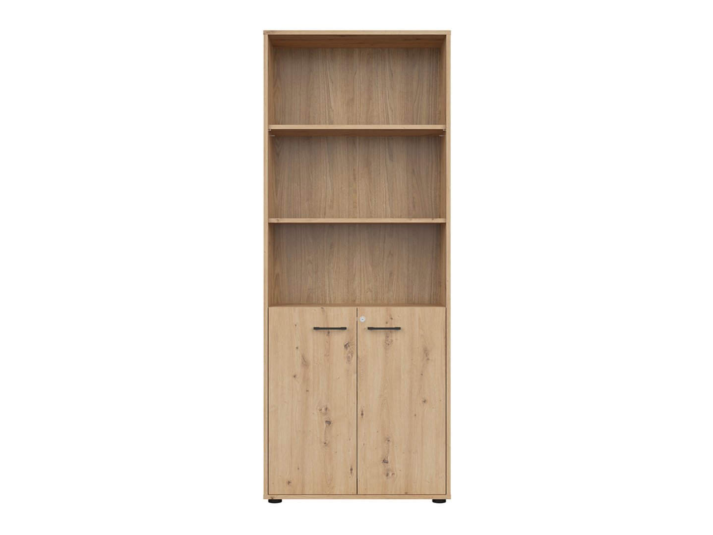 SPACE OFFICE 80 cm two-door bookcase, oak imitation - Image 2