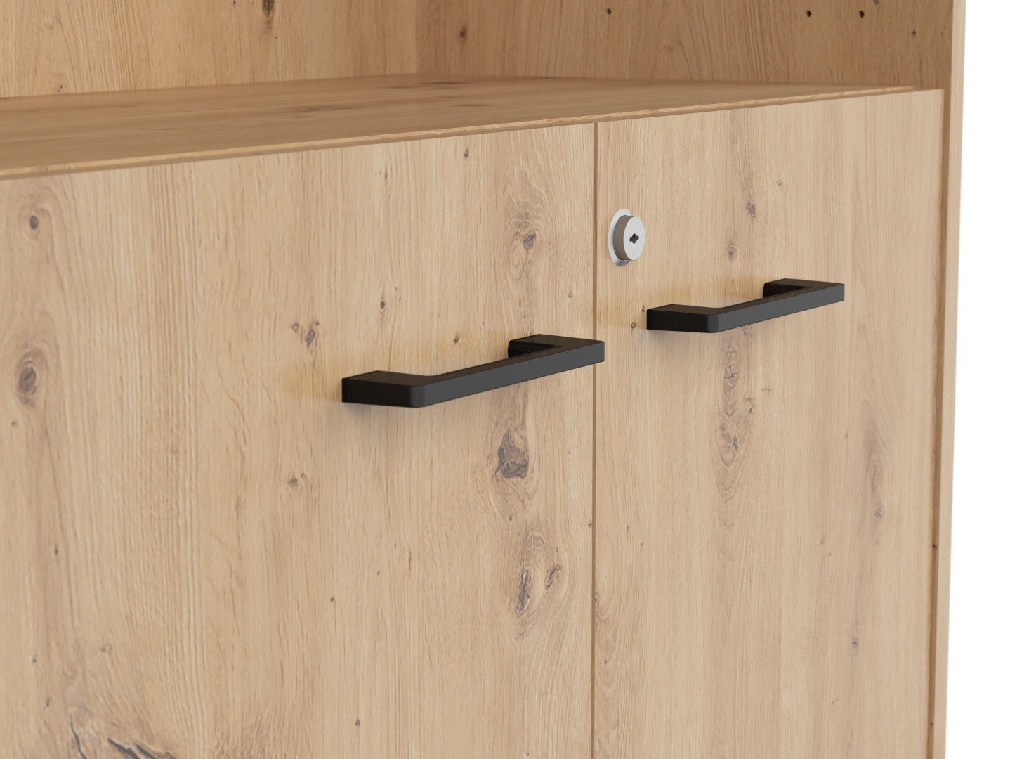 SPACE OFFICE 80 cm two-door bookcase, oak imitation - Image 3