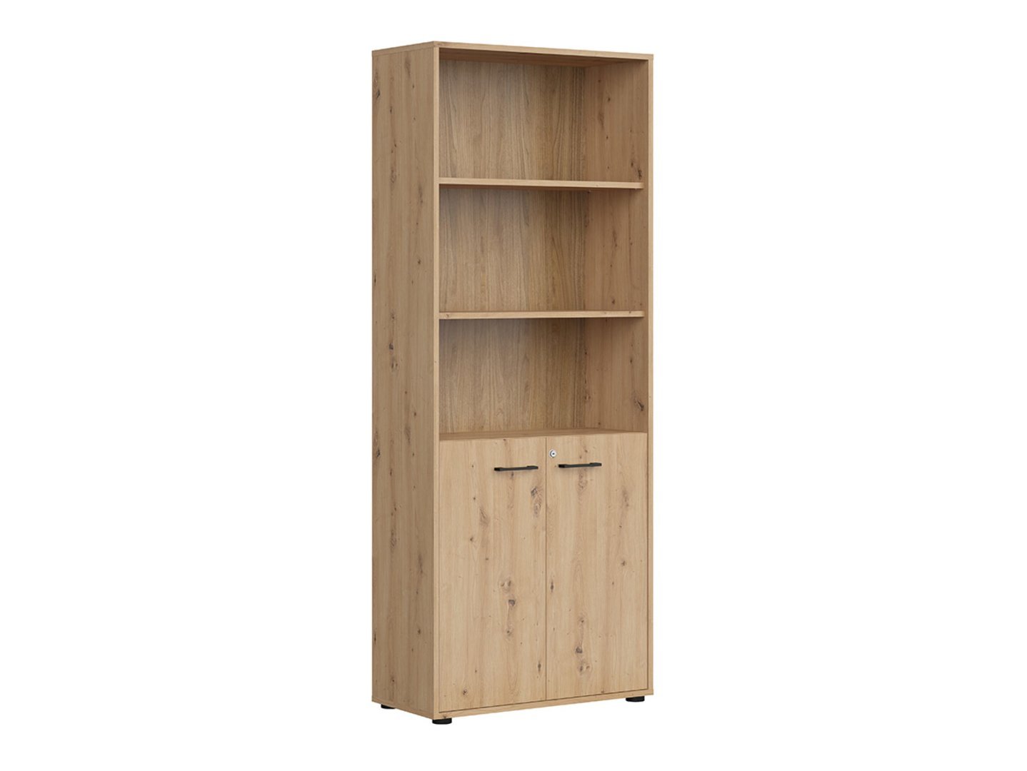 SPACE OFFICE 80 cm two-door bookcase, oak imitation - Image 5