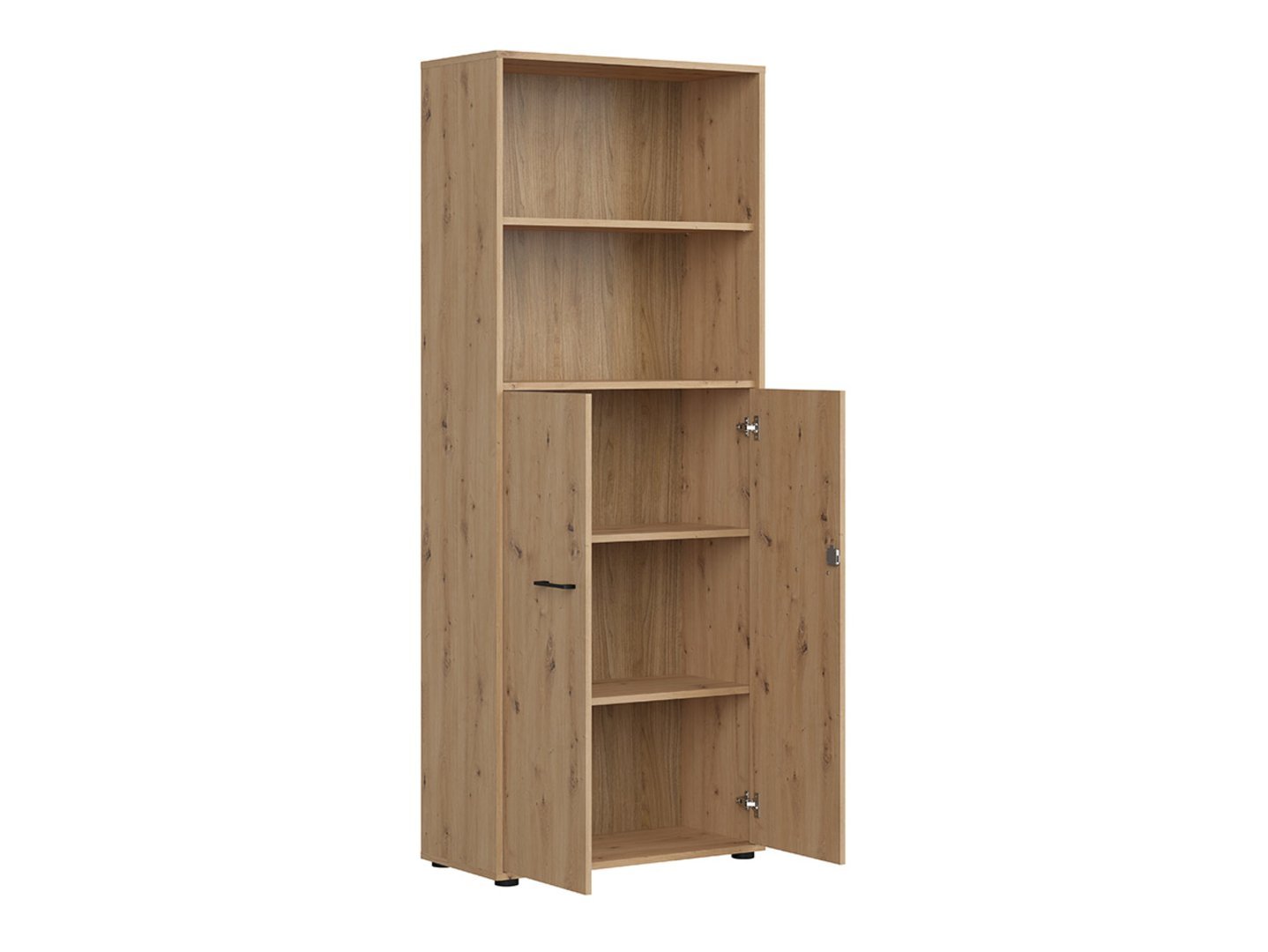 SPACE OFFICE 80 cm two-door bookcase, oak imitation