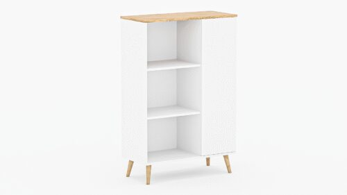 FONZI bookshelf 90×40 white/gold, ADRK