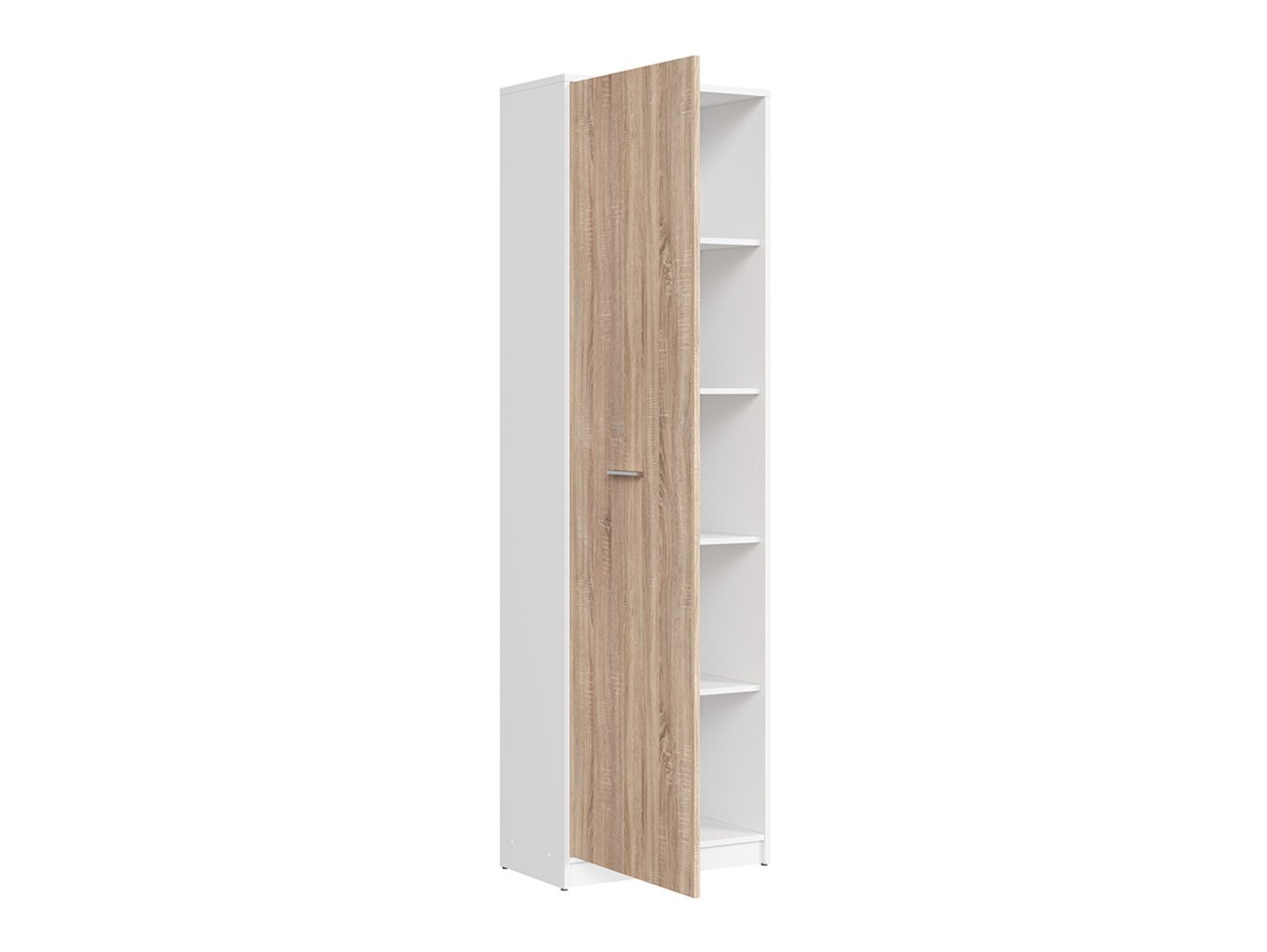 NEPO PLUS single-door bookcase, 60 cm, white/sonoma oak - Image 3