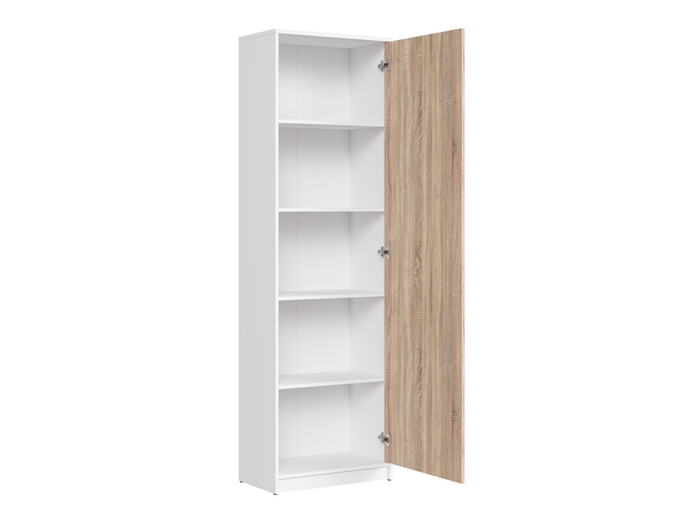 NEPO PLUS single-door bookcase, 60 cm, white/sonoma oak - Image 4