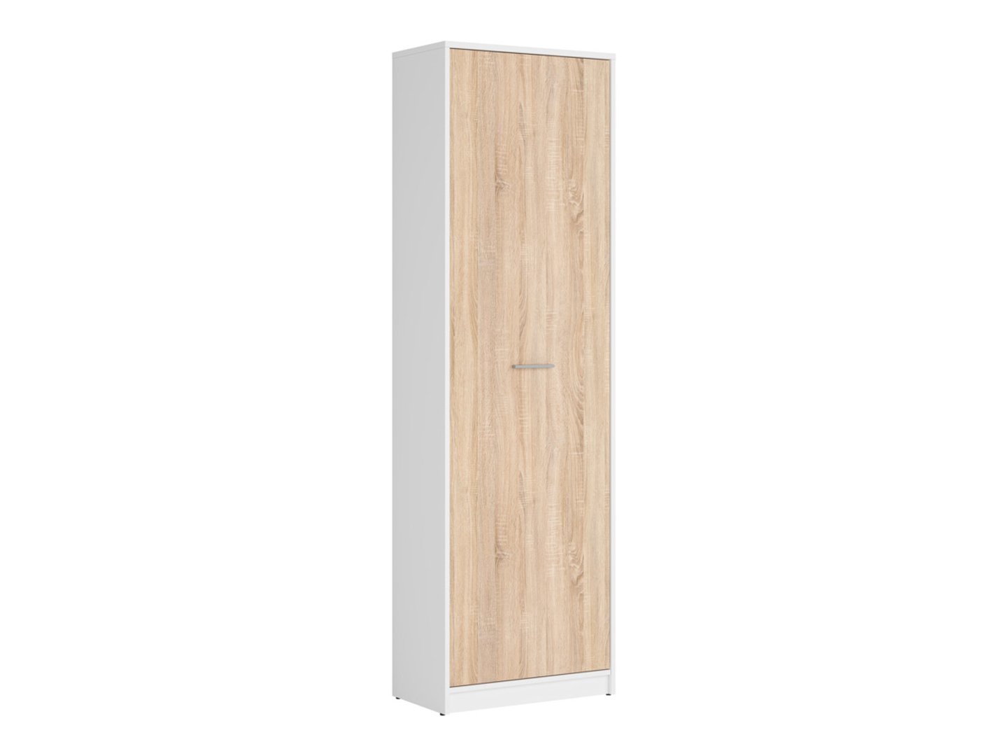 NEPO PLUS single-door bookcase, 60 cm, white/sonoma oak
