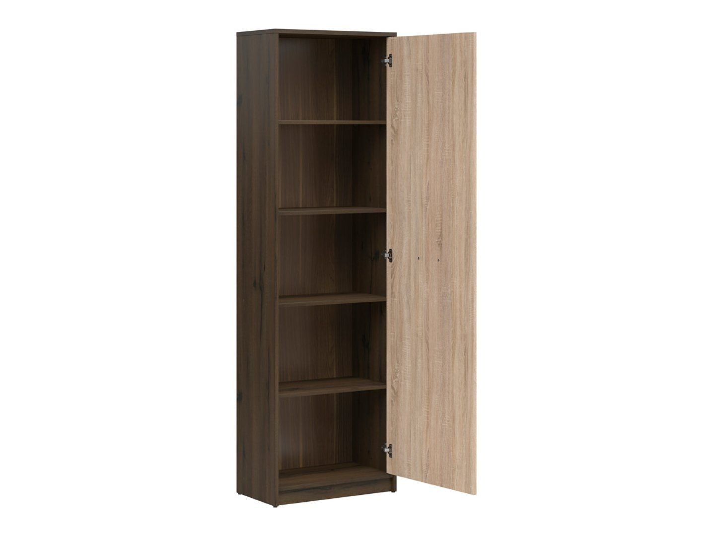 NEPO PLUS single-door bookcase, 60 cm, noble oak/sonoma oak - Image 3