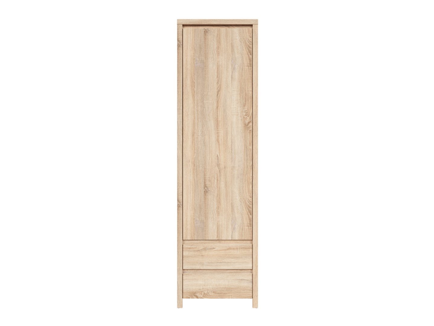 KASPIAN single-door bookcase with two drawers, 56 cm, Sonoma oak/Sonoma oak - Image 3