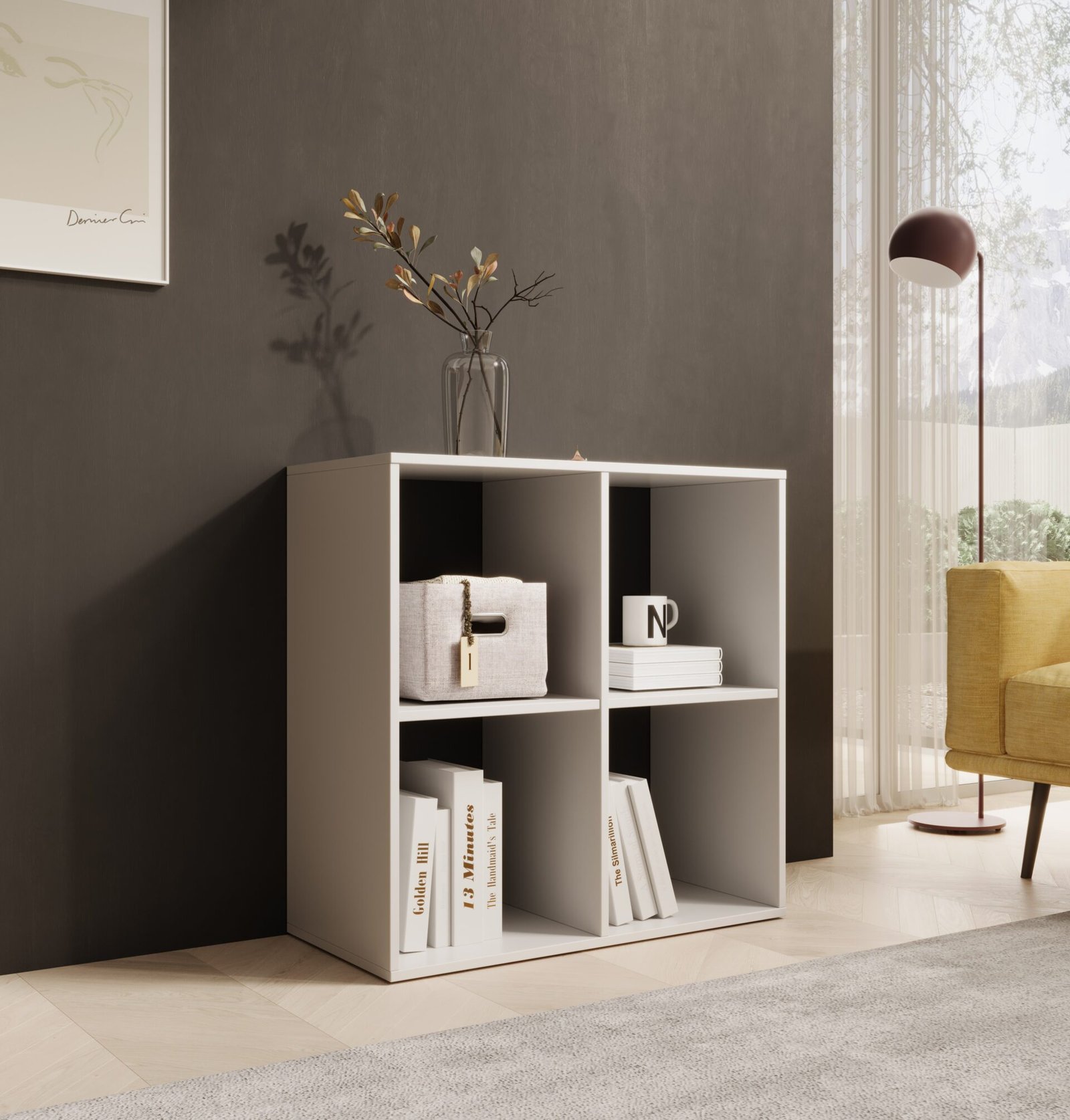Shelf "Lenti 2x2", white, ADRK - Image 2