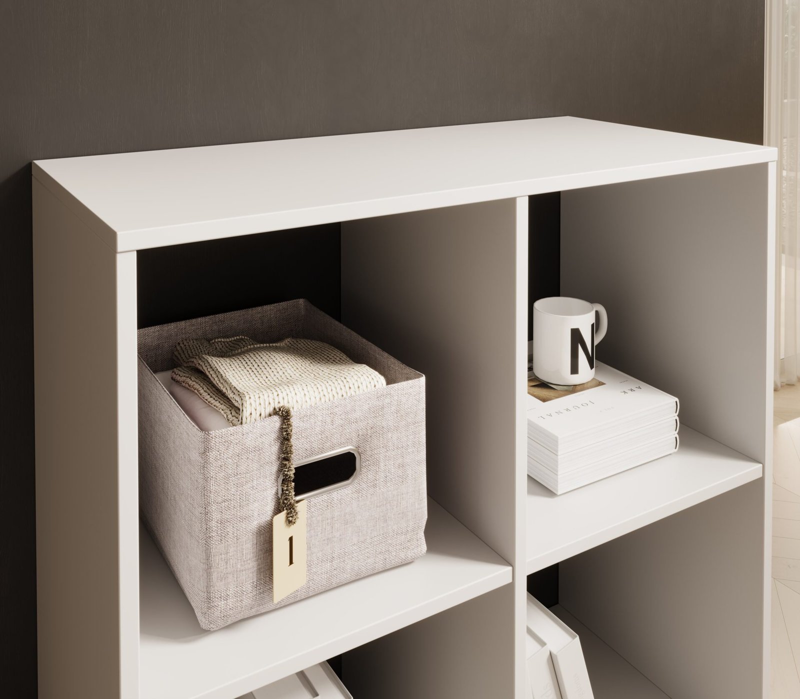 Shelf "Lenti 2x2", white, ADRK - Image 3