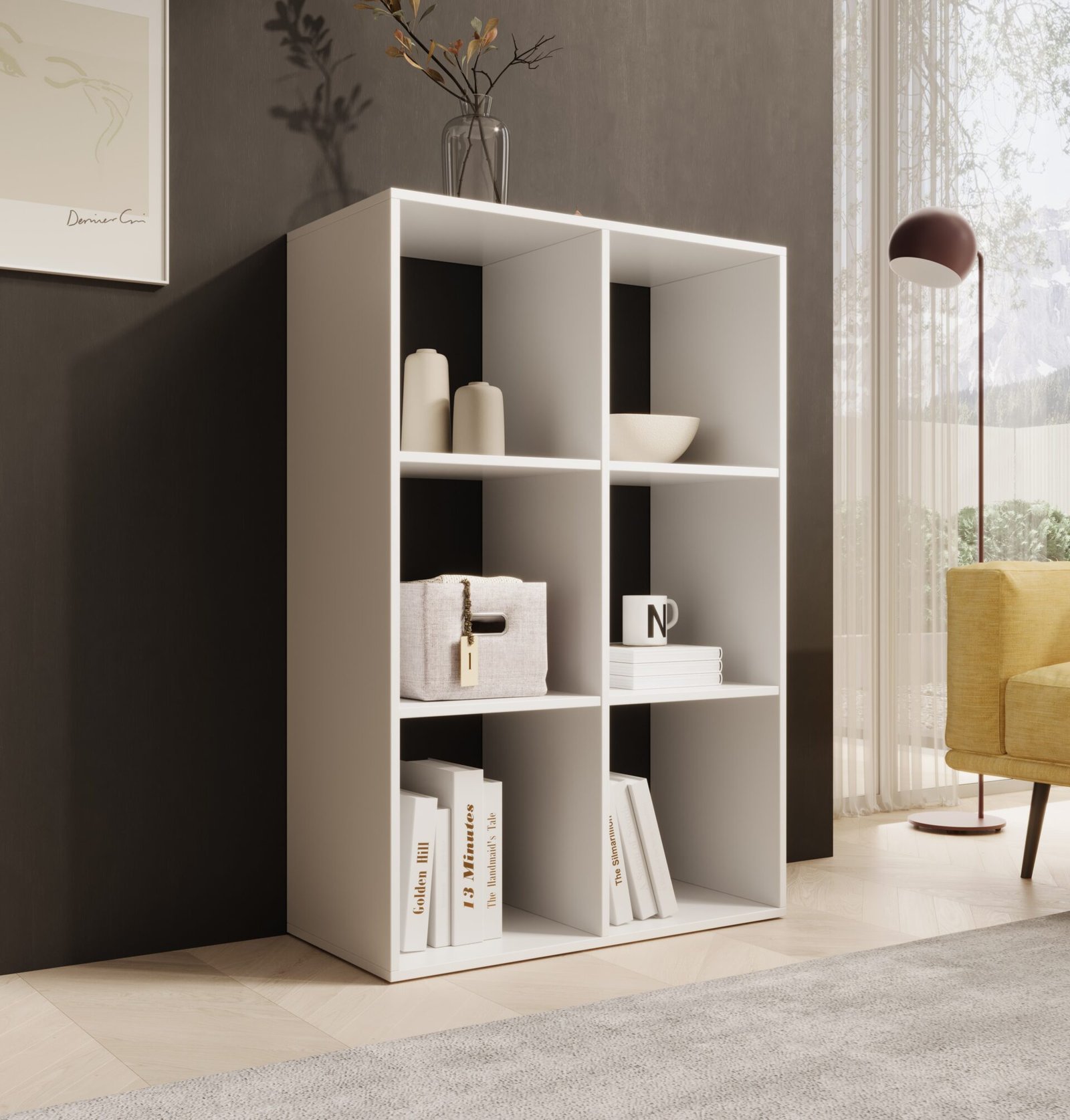 Shelf "Lenti 2x3", white, ADRK - Image 2