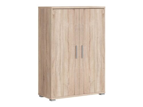 BRW OFFICE low closed bookshelf, 80 cm, sonoma oak