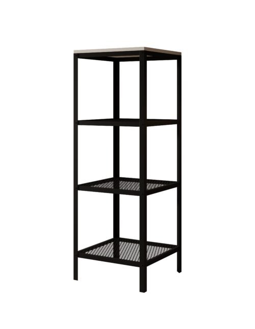 Reli bookshelf, black/matt white, ADRK