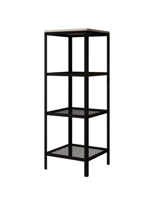 Reli bookshelf, black/white, glossy, ADRK