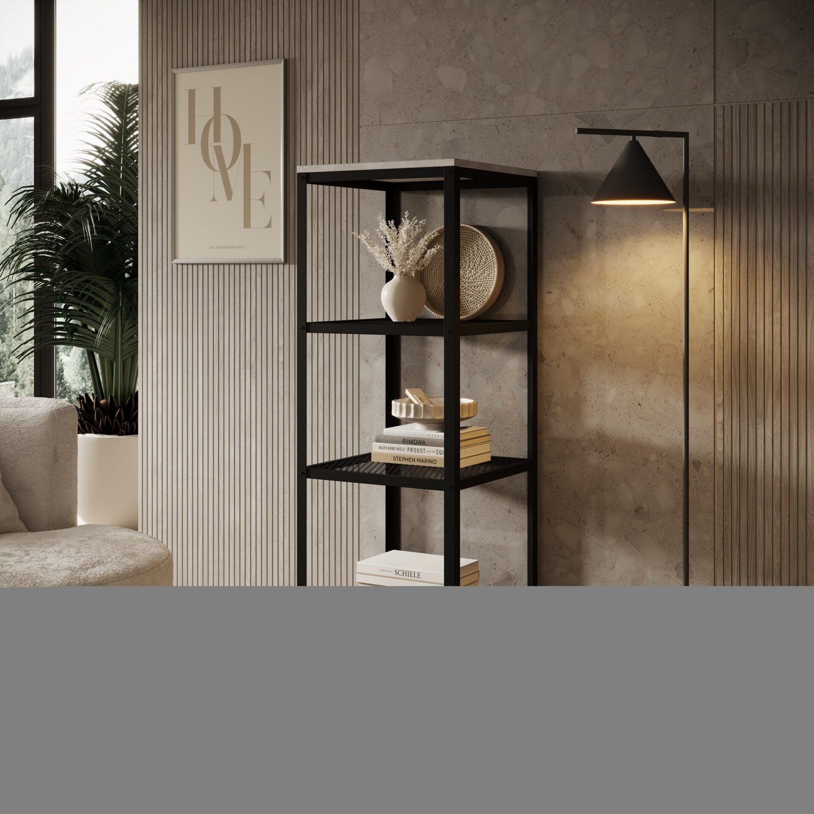 Reli black/concrete ADRK shelf - Image 2