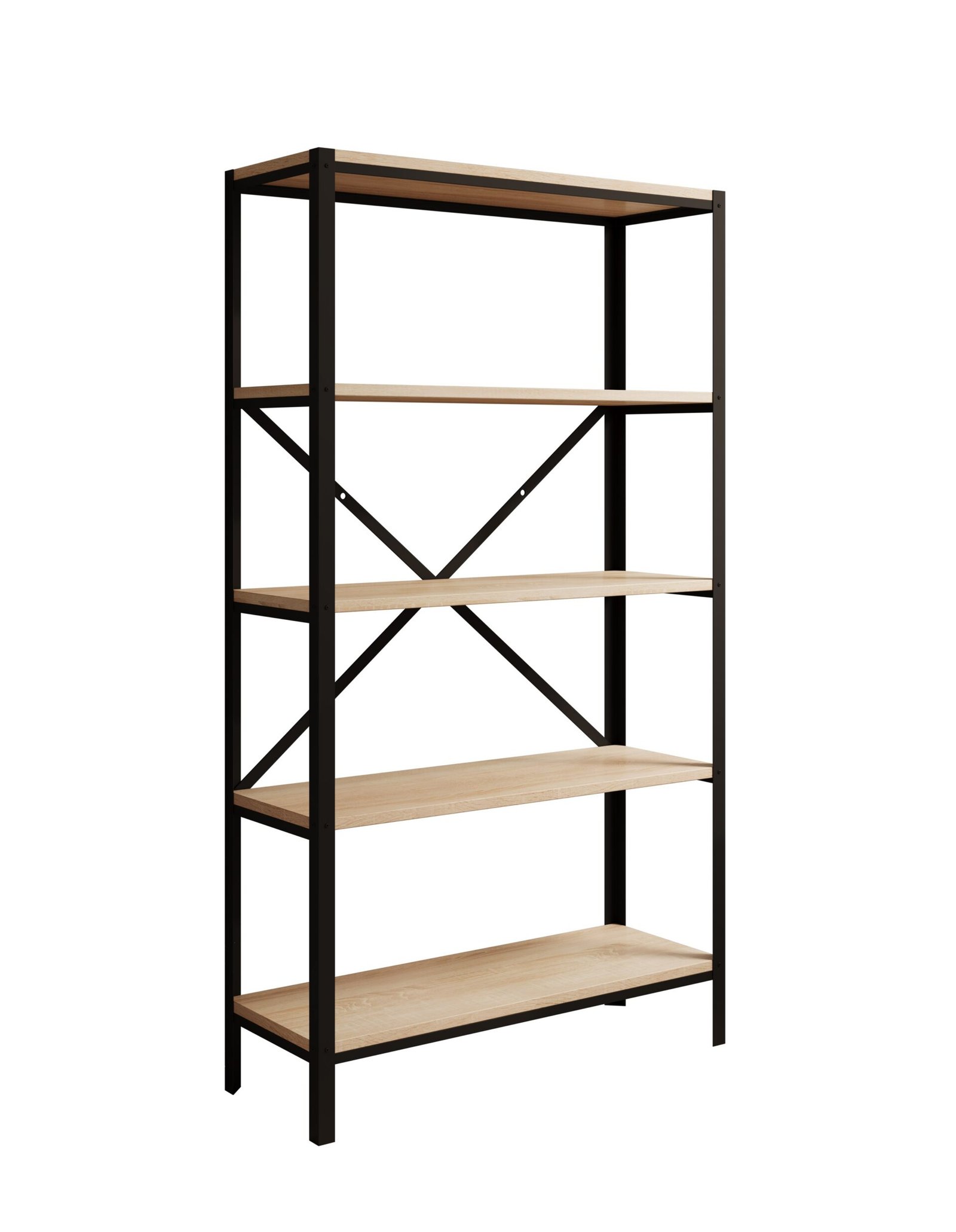 Rene bookshelf, black/Sonoma, ADRK