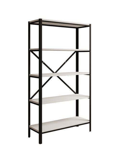 Rene bookshelf, black/matt white, ADRK
