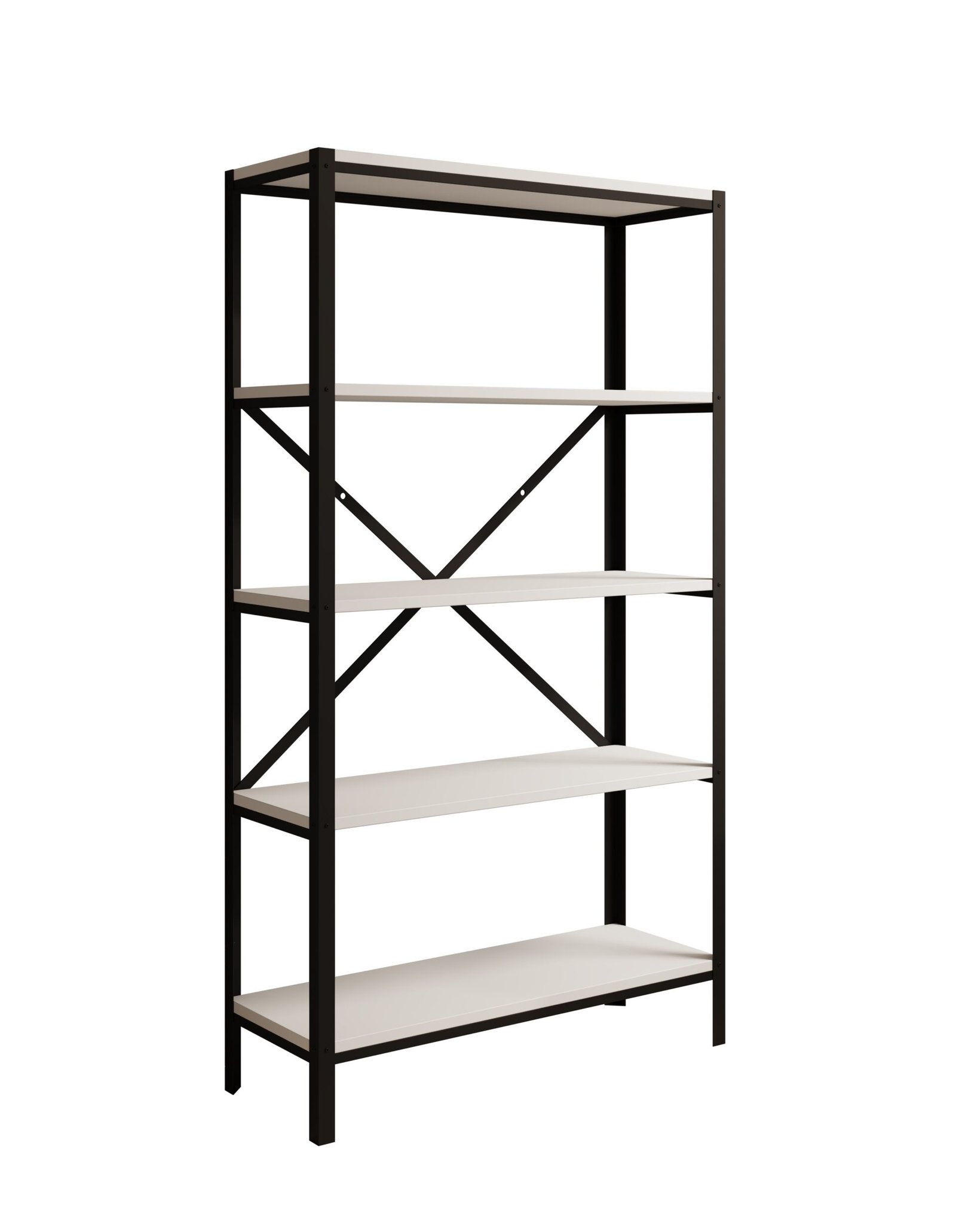 Rene bookshelf, black/matt white, ADRK