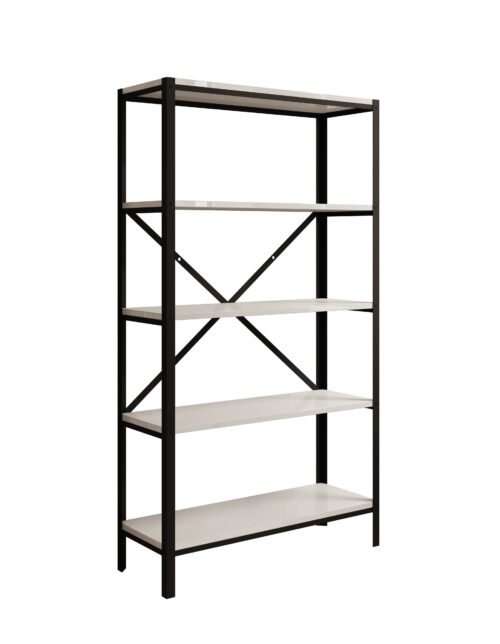 Rene bookshelf black and white glossy ADRK