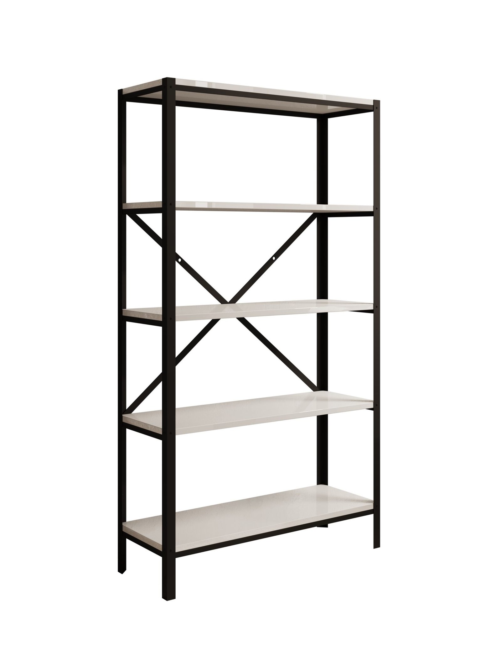 Rene bookshelf black and white glossy ADRK