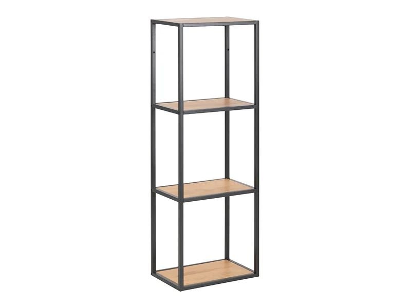 Seaford metal hanging shelf 24x108 cm with 3 shelves, wild oak color