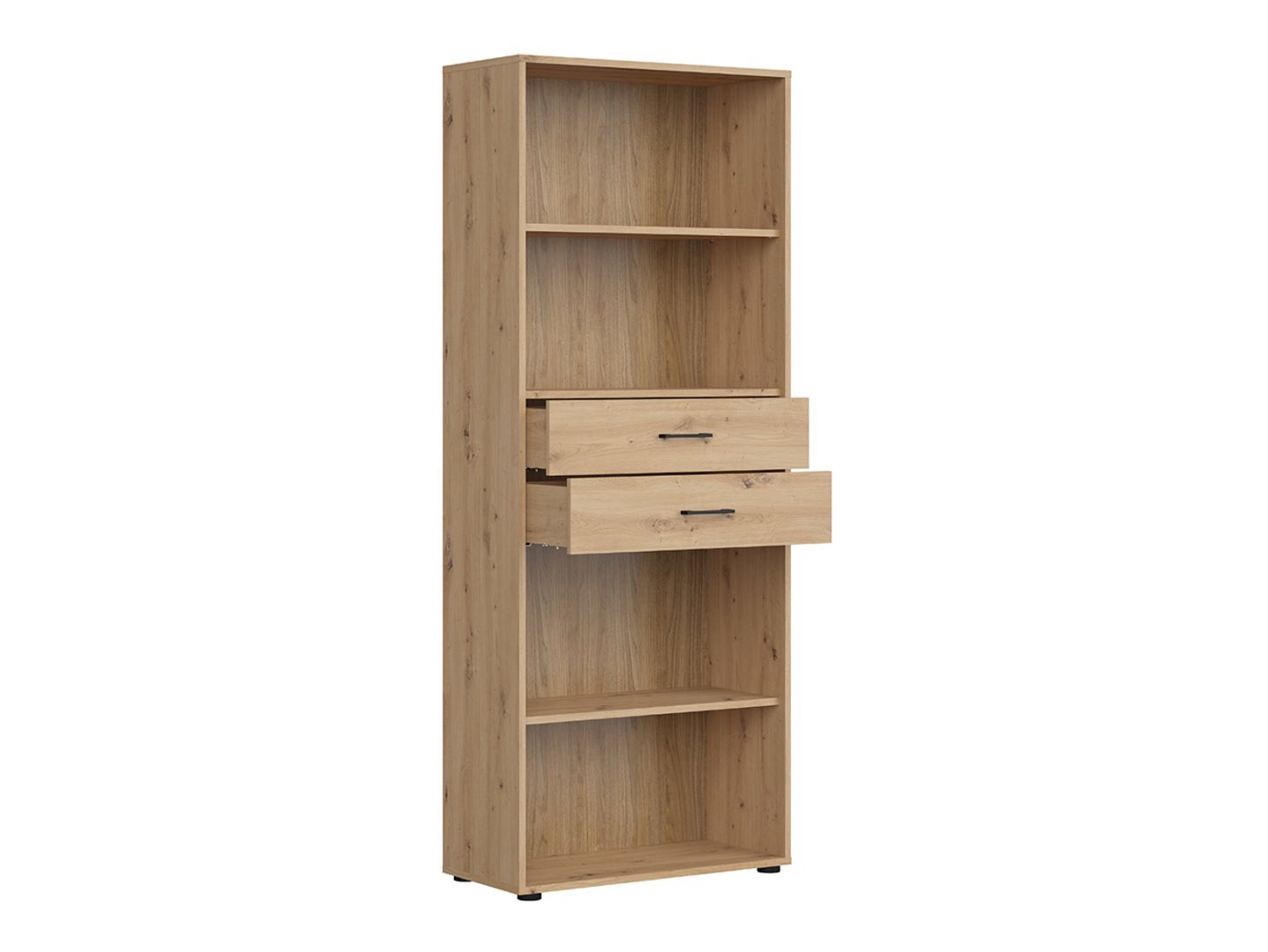 SPACE OFFICE two-drawer bookcase, 80 cm, oak color - Image 2