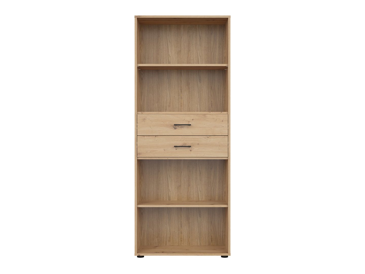 SPACE OFFICE two-drawer bookcase, 80 cm, oak color - Image 3