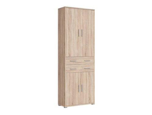 BRW OFFICE bookcase with doors and drawers, 79 cm, Sonoma oak