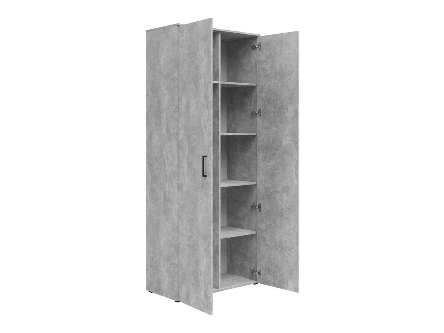 Closed two-door MultiDo bookcase, 80 cm, light color, atelier