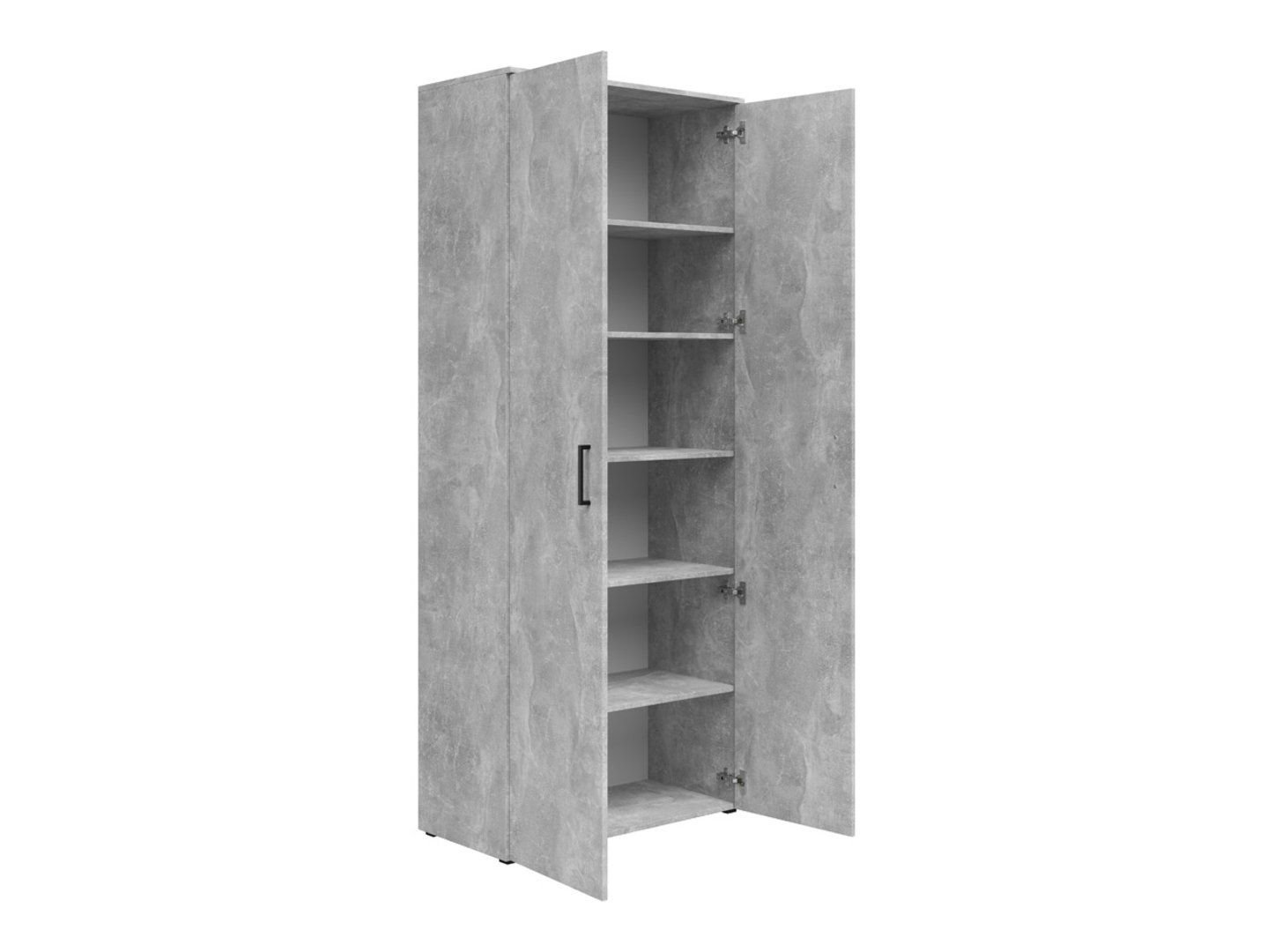 Closed two-door MultiDo bookcase, 80 cm, light color, atelier