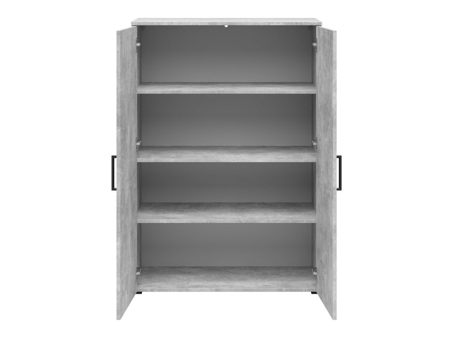 Closed two-door MultiDo bookcase, 80 cm, light color, atelier - Image 4