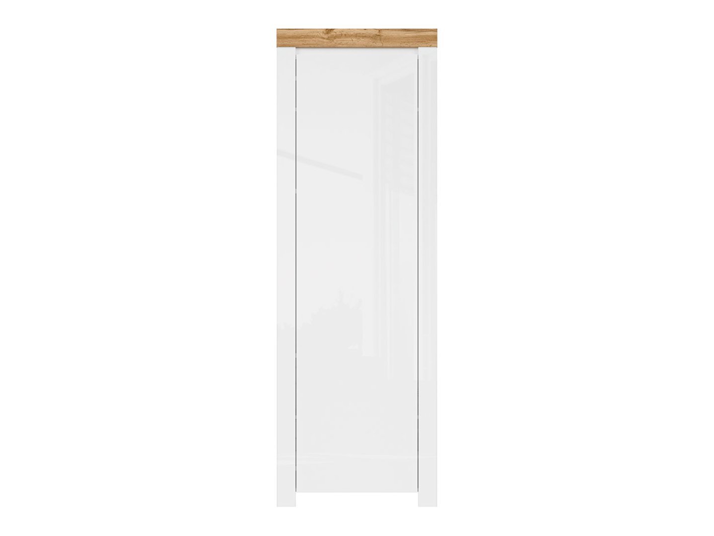 HOLTEN single-door closed bookcase 68.5 cm white/wotan oak - Image 2