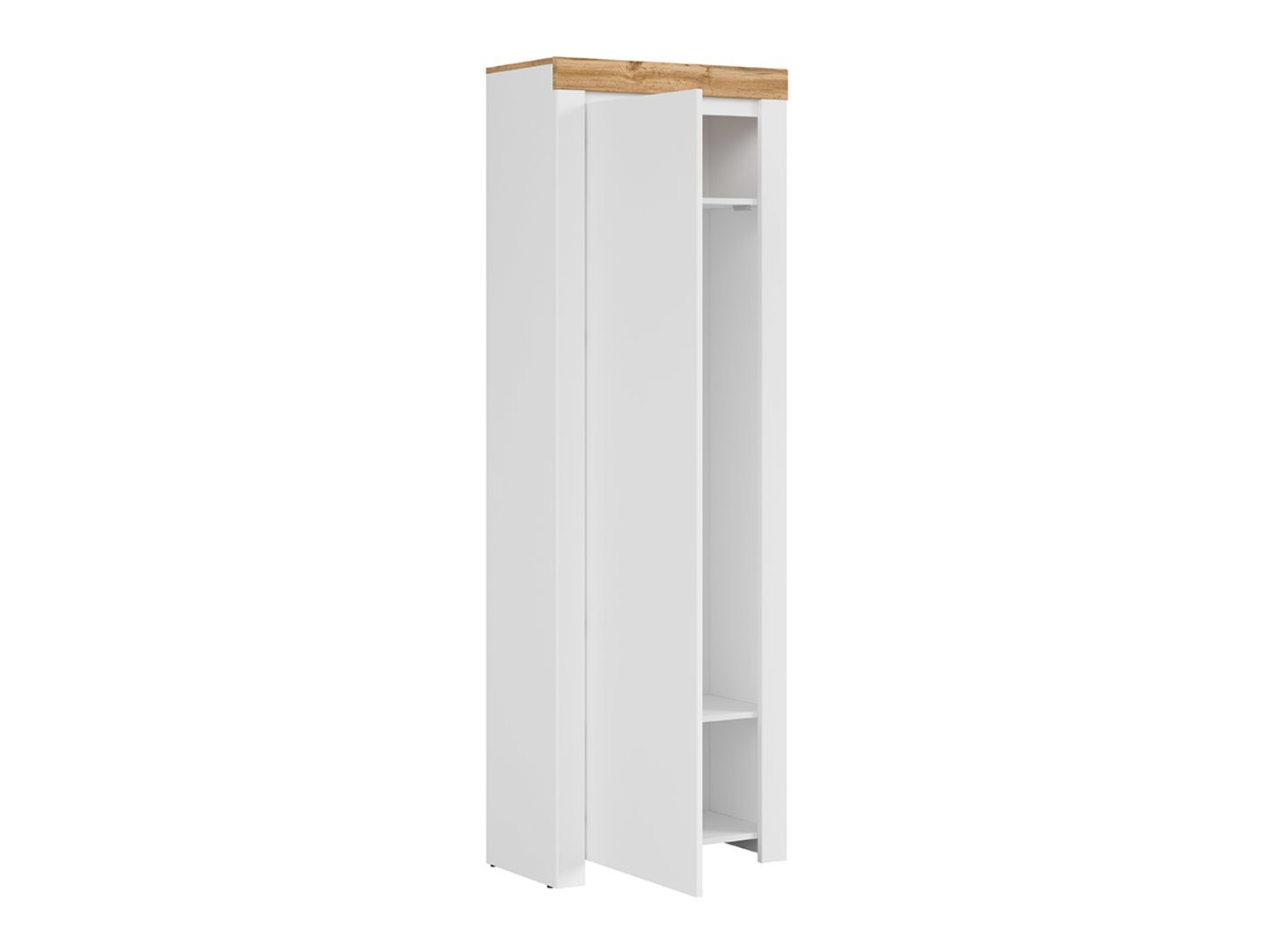HOLTEN single-door closed bookcase 68.5 cm white/wotan oak - Image 3
