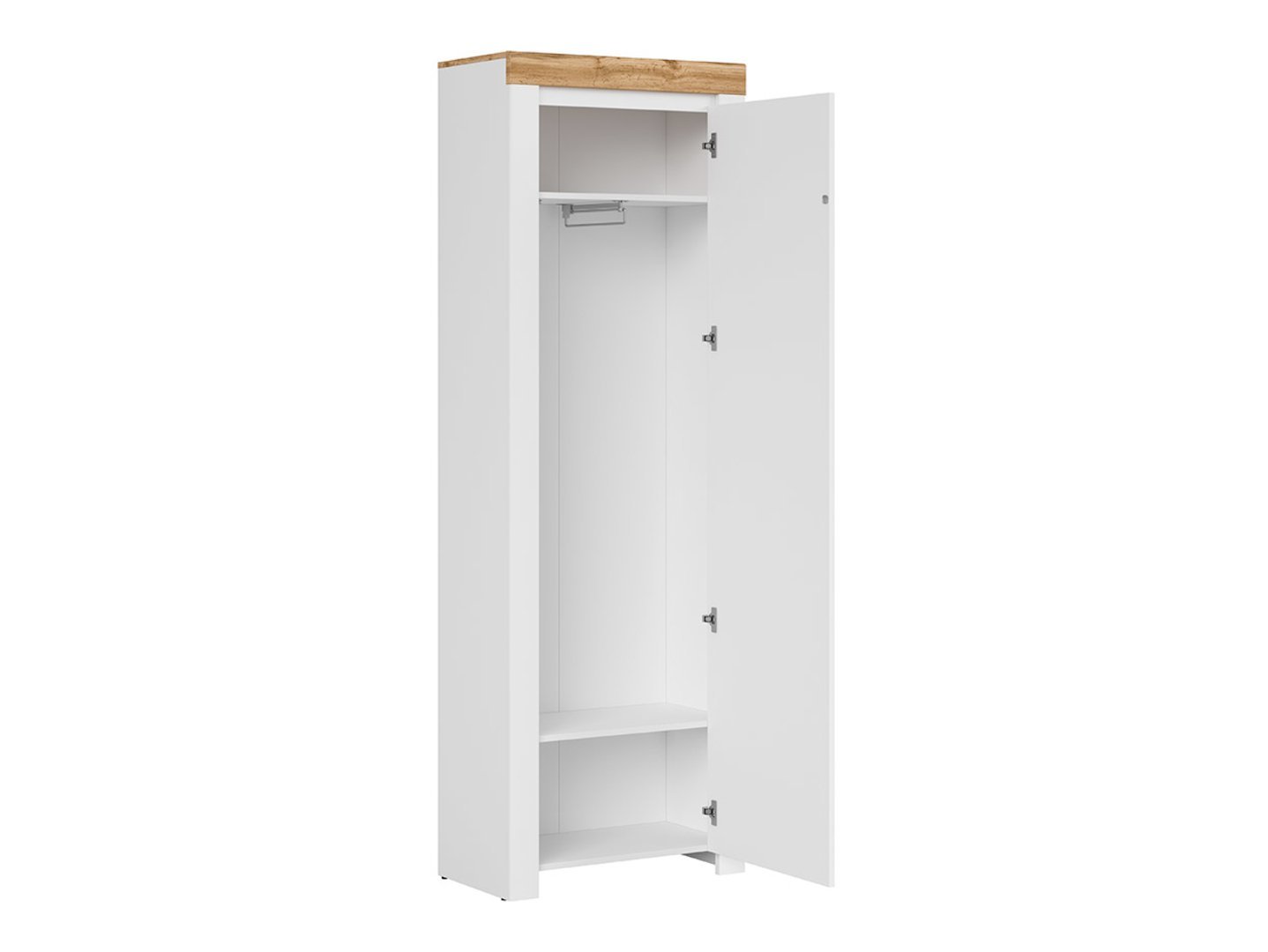 HOLTEN single-door closed bookcase 68.5 cm white/wotan oak - Image 4